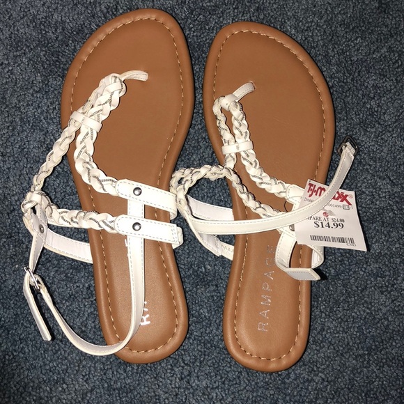 rampage white sandals